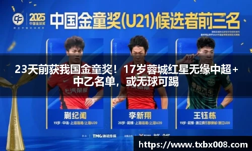 23天前获我国金童奖！17岁蓉城红星无缘中超+中乙名单，或无球可踢